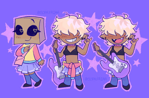 3 fullbodies, 2 props